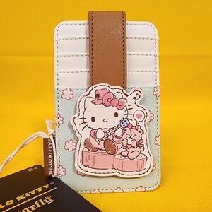 Loungefly Sanrio Hello Kitty Tiny Chum Camping Sing Along Cardholder Wallet NEW